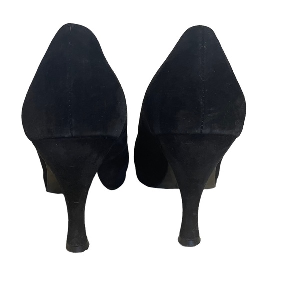 Couture Donald J Pliner Women’s Dame Black Suede Heels With Bow Size 8.5 - Picture 7 of 11